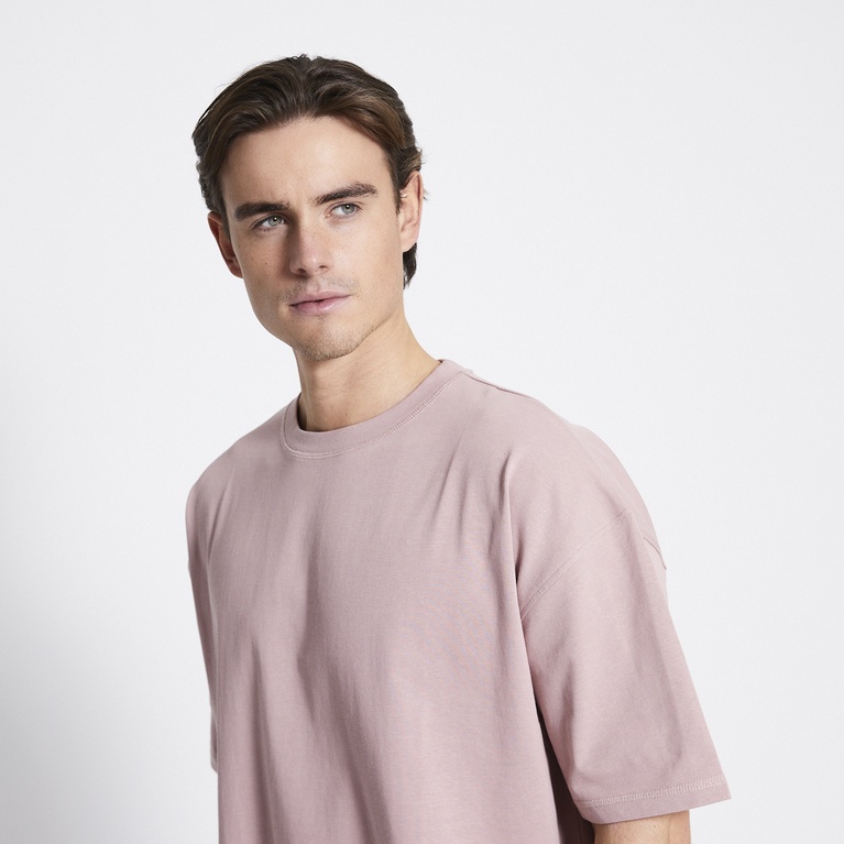 Heavy boxy tee "Mikael" Pink